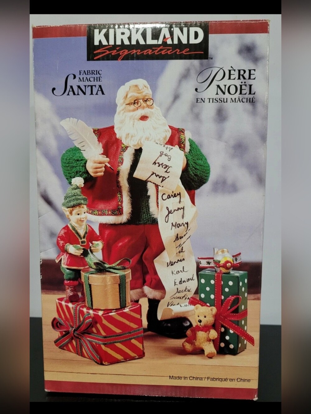 🎅 Vintage Kirkland Signature Fabric Santa Clause Christmas Decor